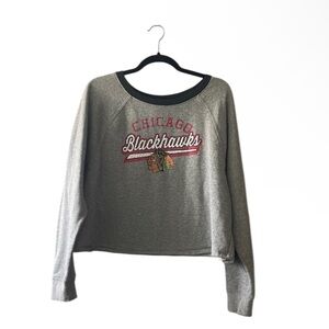 Chicago Blackhawks Grey Crewneck Sweatshirt